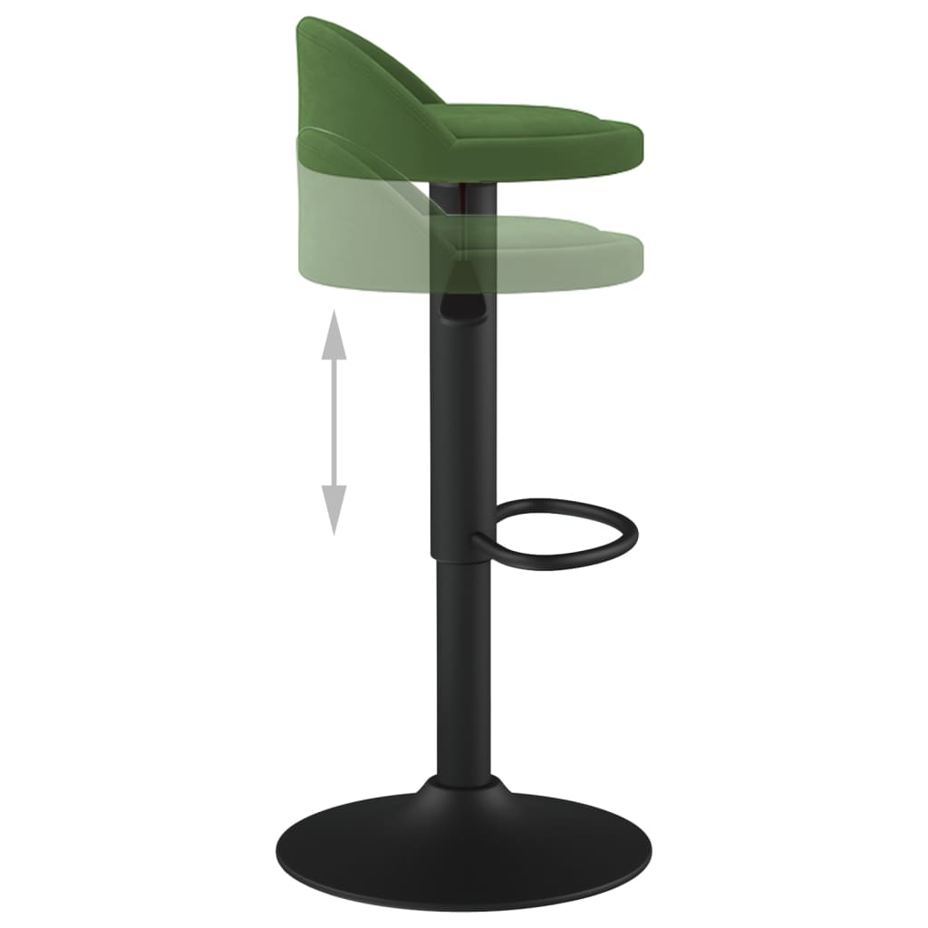 Tabouret de bar Vert foncé Velours Tabourets de bar vidaXL   