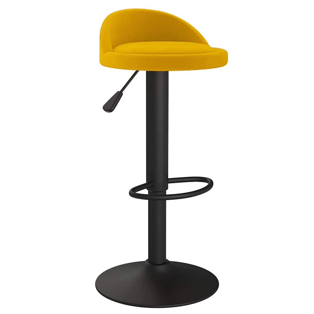 Tabouret de bar jaune velours Tabourets de bar vidaXL