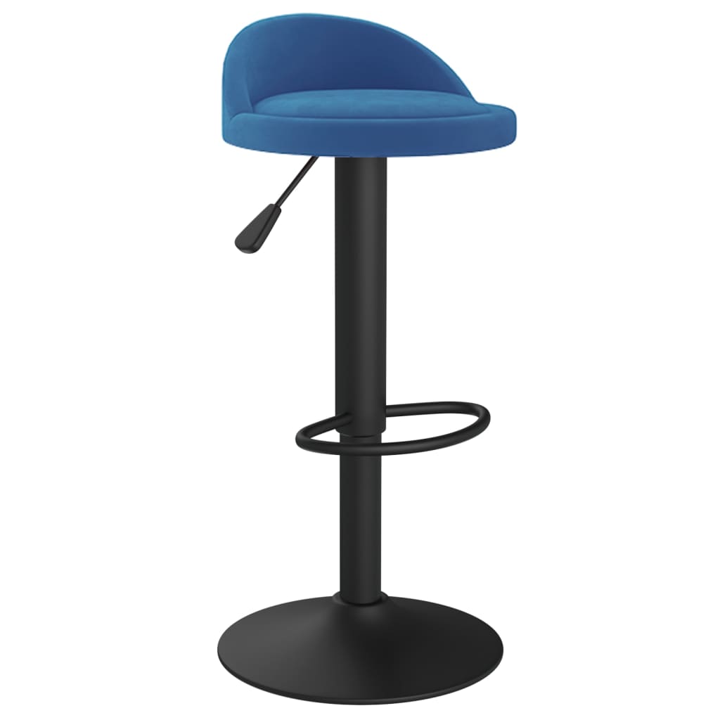 Tabourets de bar lot de 2 bleu velours Tabourets de bar vidaXL   