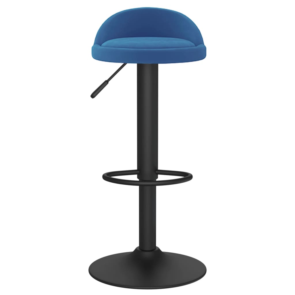 Tabourets de bar lot de 2 bleu velours Tabourets de bar vidaXL   