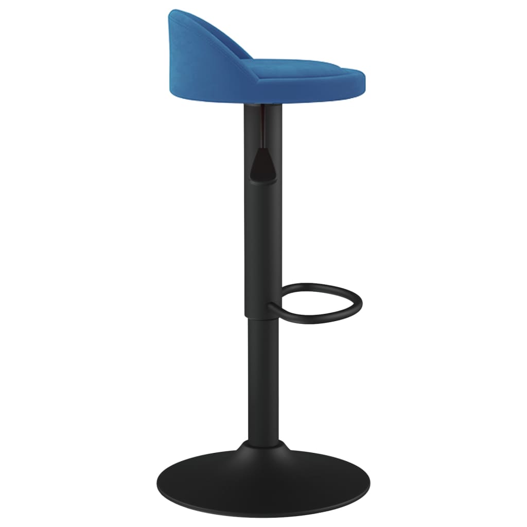 Tabourets de bar lot de 2 bleu velours Tabourets de bar vidaXL   