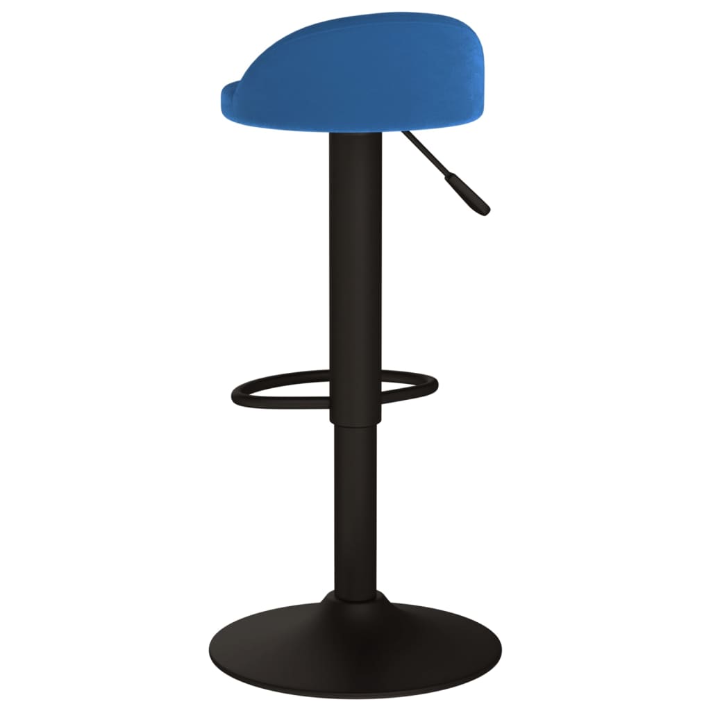 Tabourets de bar lot de 2 bleu velours Tabourets de bar vidaXL   