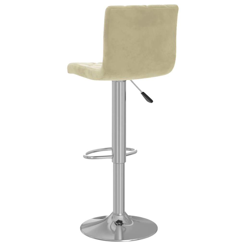 Tabourets de bar lot de 2 crème velours Tabourets de bar vidaXL   