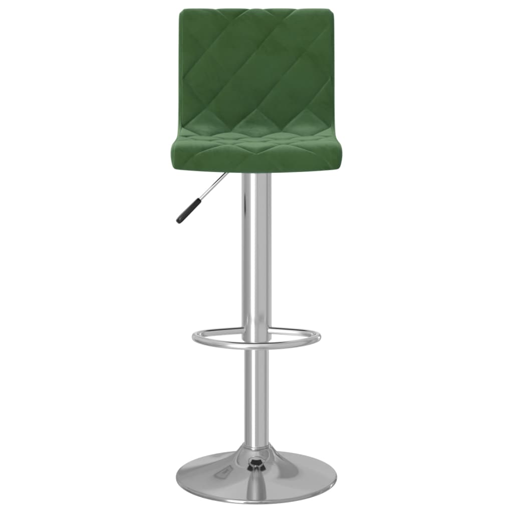 Tabourets de bar lot de 2 vert foncé velours Tabourets de bar vidaXL   