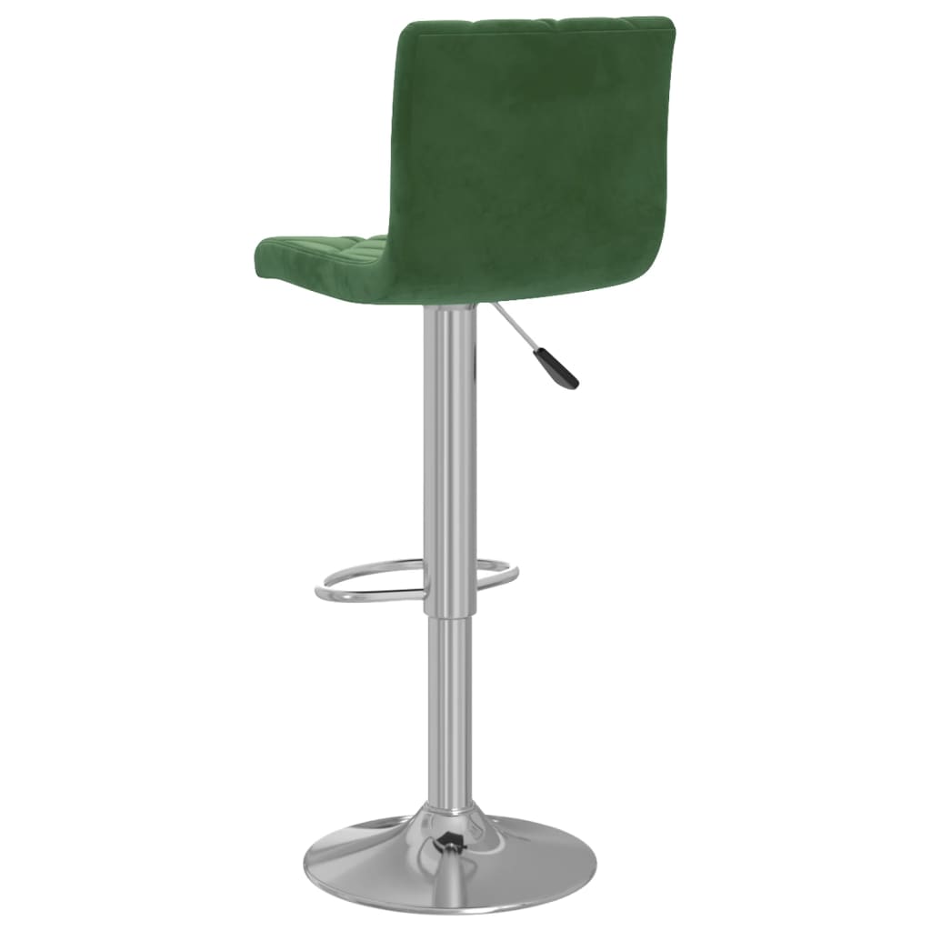 Tabourets de bar lot de 2 vert foncé velours Tabourets de bar vidaXL   