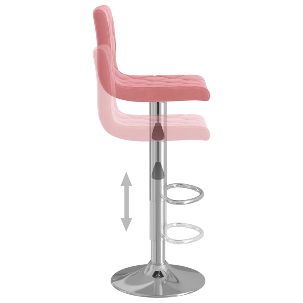 Tabourets de bar lot de 2 rose velours Tabourets de bar vidaXL   