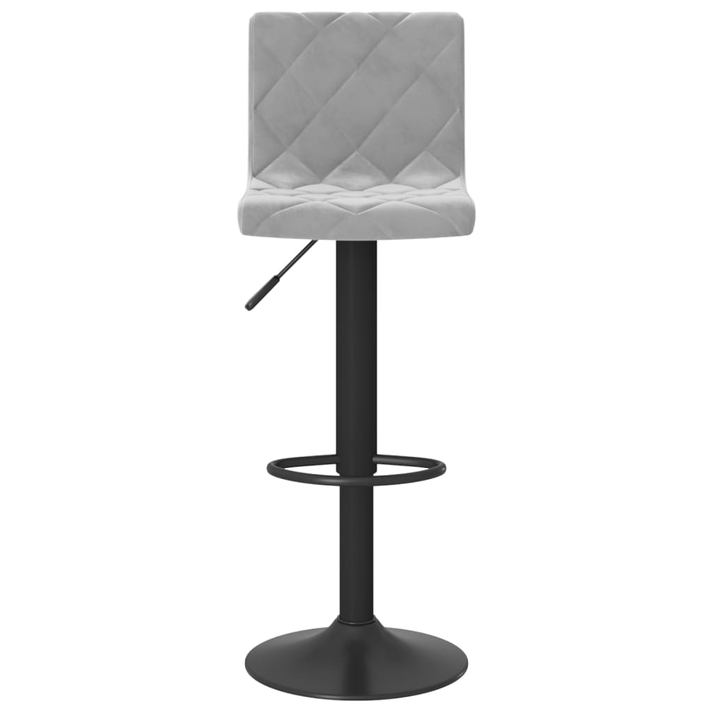 vidaXL Tabourets de bar lot de 2 gris clair velours Tabourets de bar vidaXL