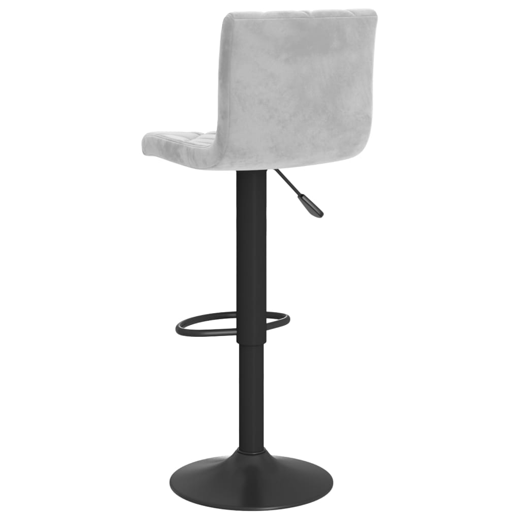 vidaXL Tabourets de bar lot de 2 gris clair velours Tabourets de bar vidaXL