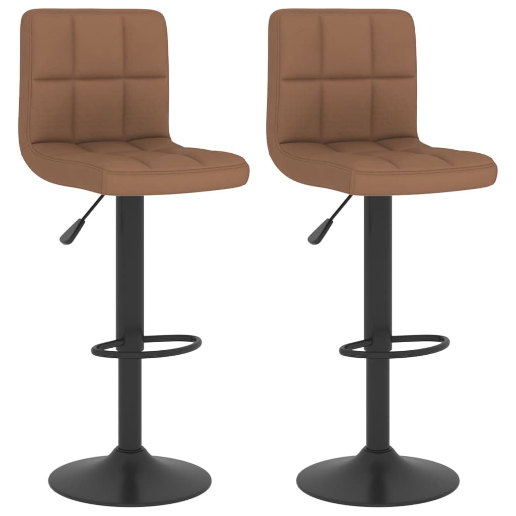 Tabourets de bar lot de 2 marron tissu Tabourets de bar vidaXL