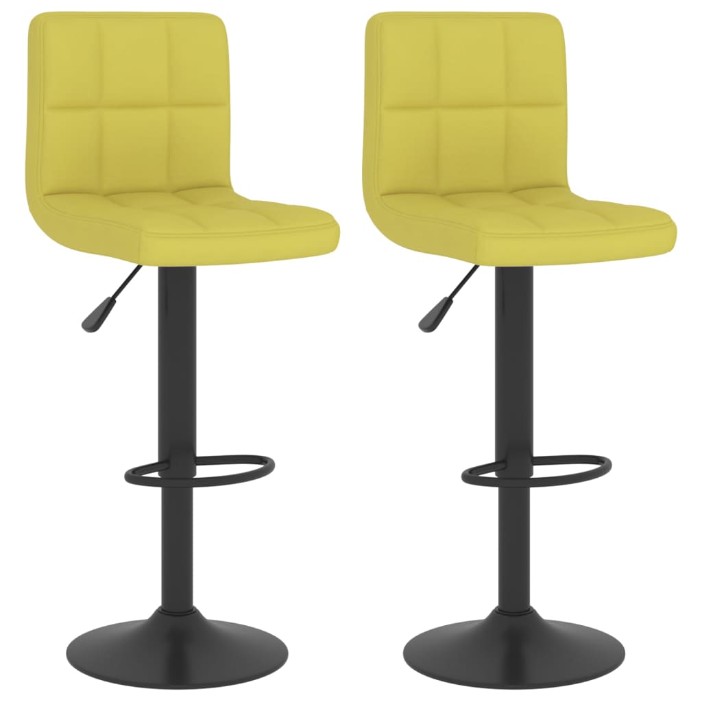 Tabourets de bar lot de 2 vert tissu Tabourets de bar vidaXL