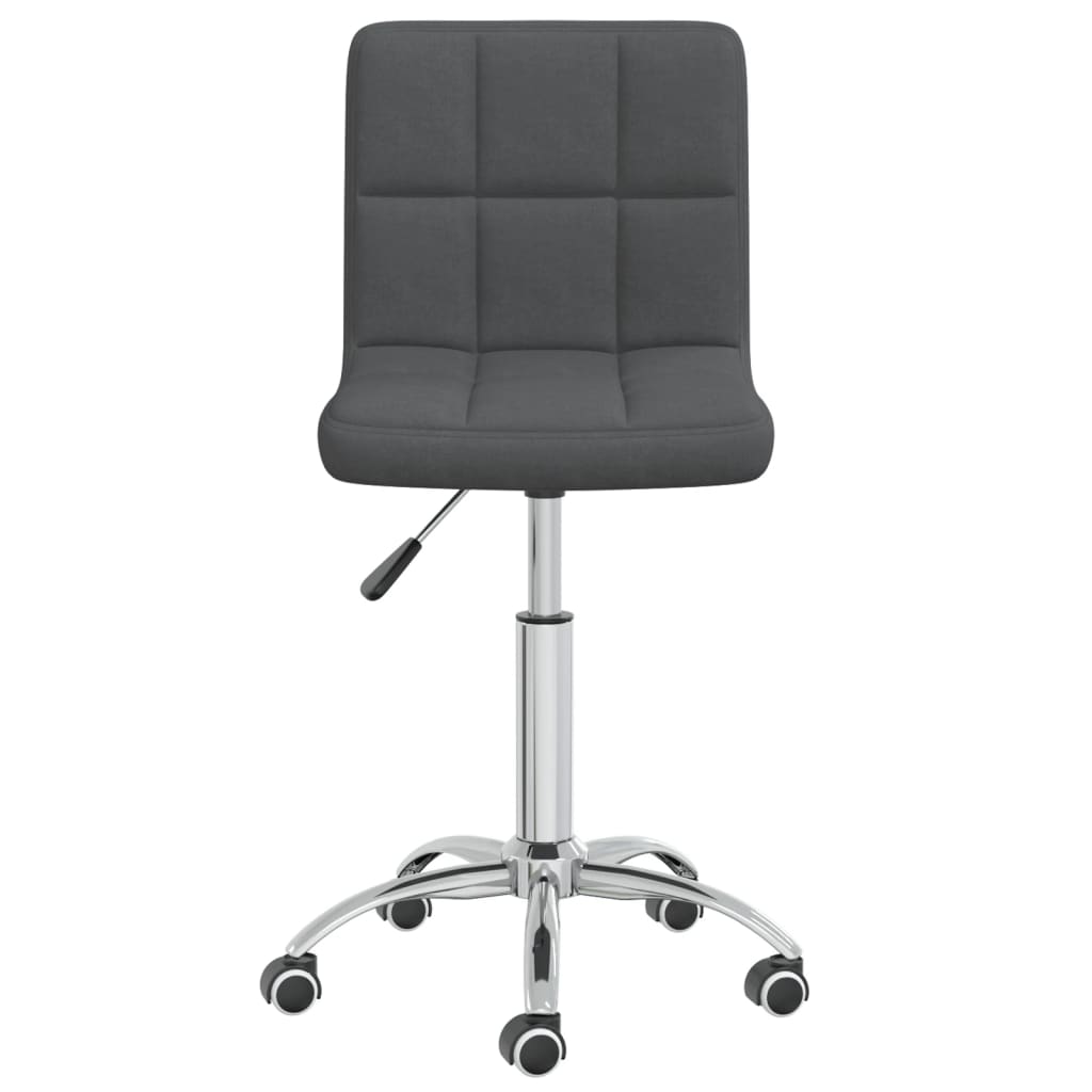 Chaise pivotante de bureau Gris foncé Tissu Chaises de bureau vidaXL