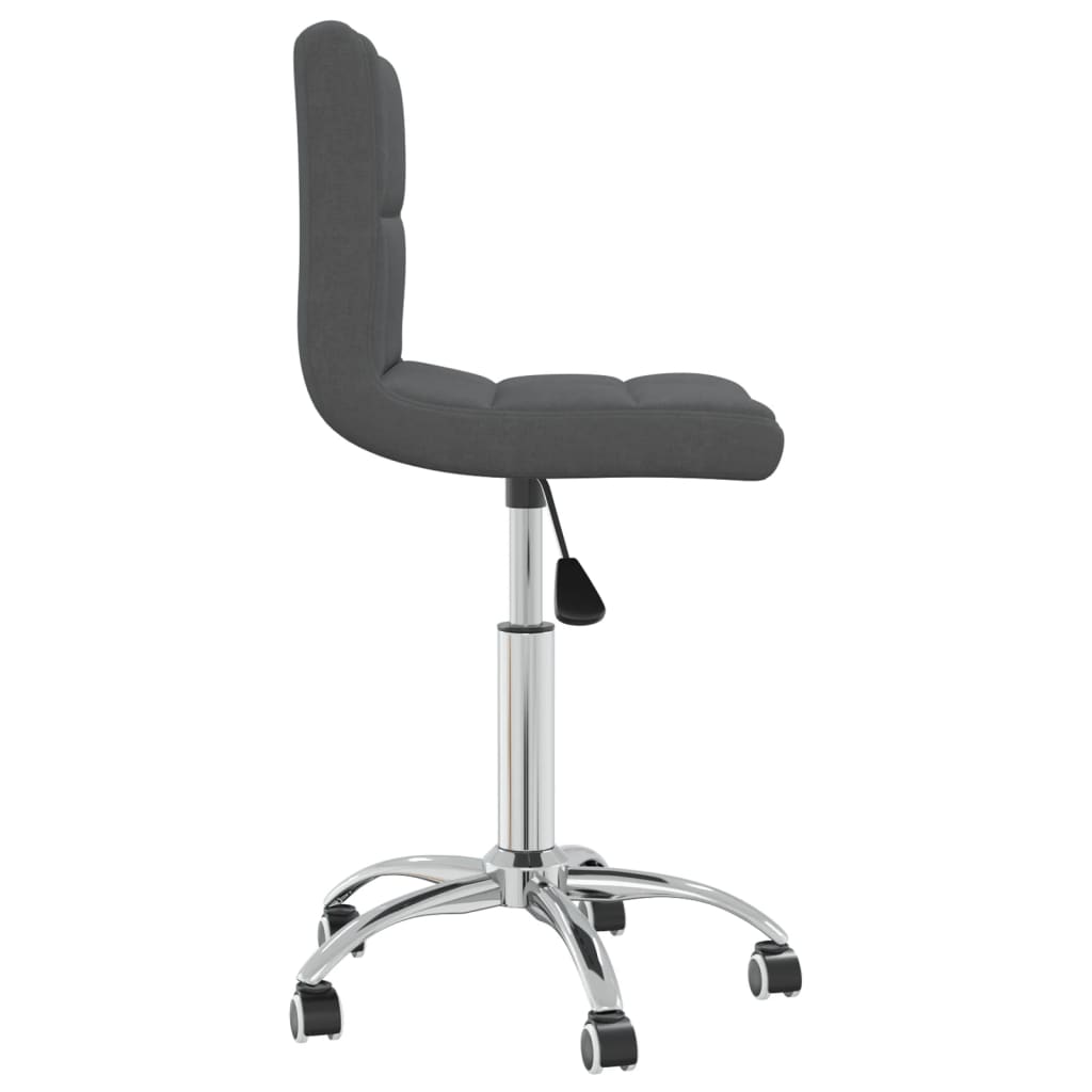 Chaise pivotante de bureau Gris foncé Tissu Chaises de bureau vidaXL