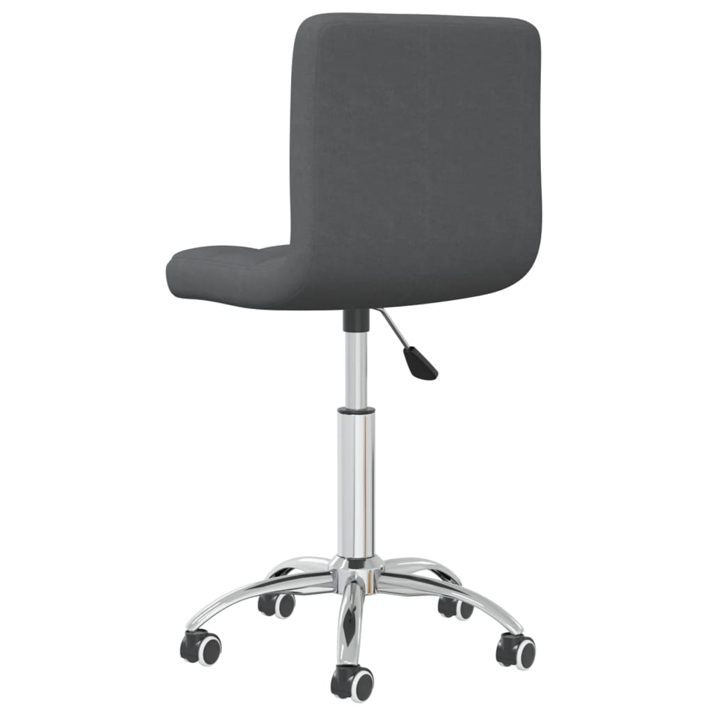 Chaise pivotante de bureau Gris foncé Tissu Chaises de bureau vidaXL