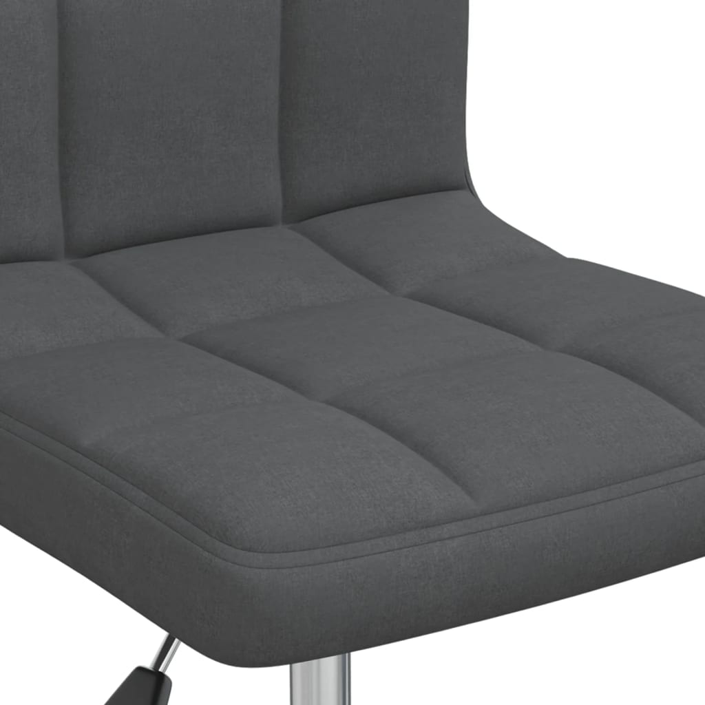 Chaise pivotante de bureau Gris foncé Tissu Chaises de bureau vidaXL