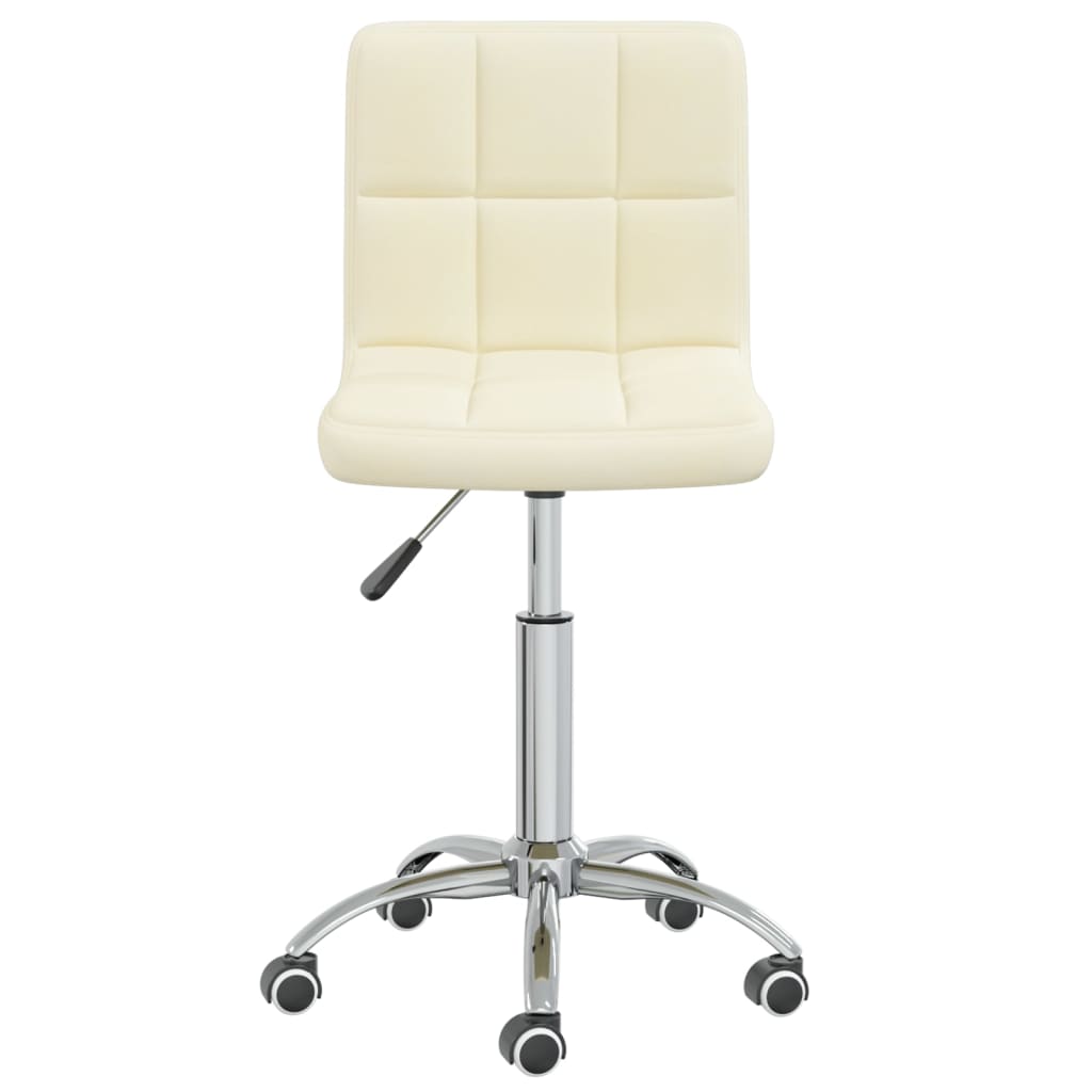 Chaise pivotante de bureau Crème Tissu Chaises de bureau vidaXL