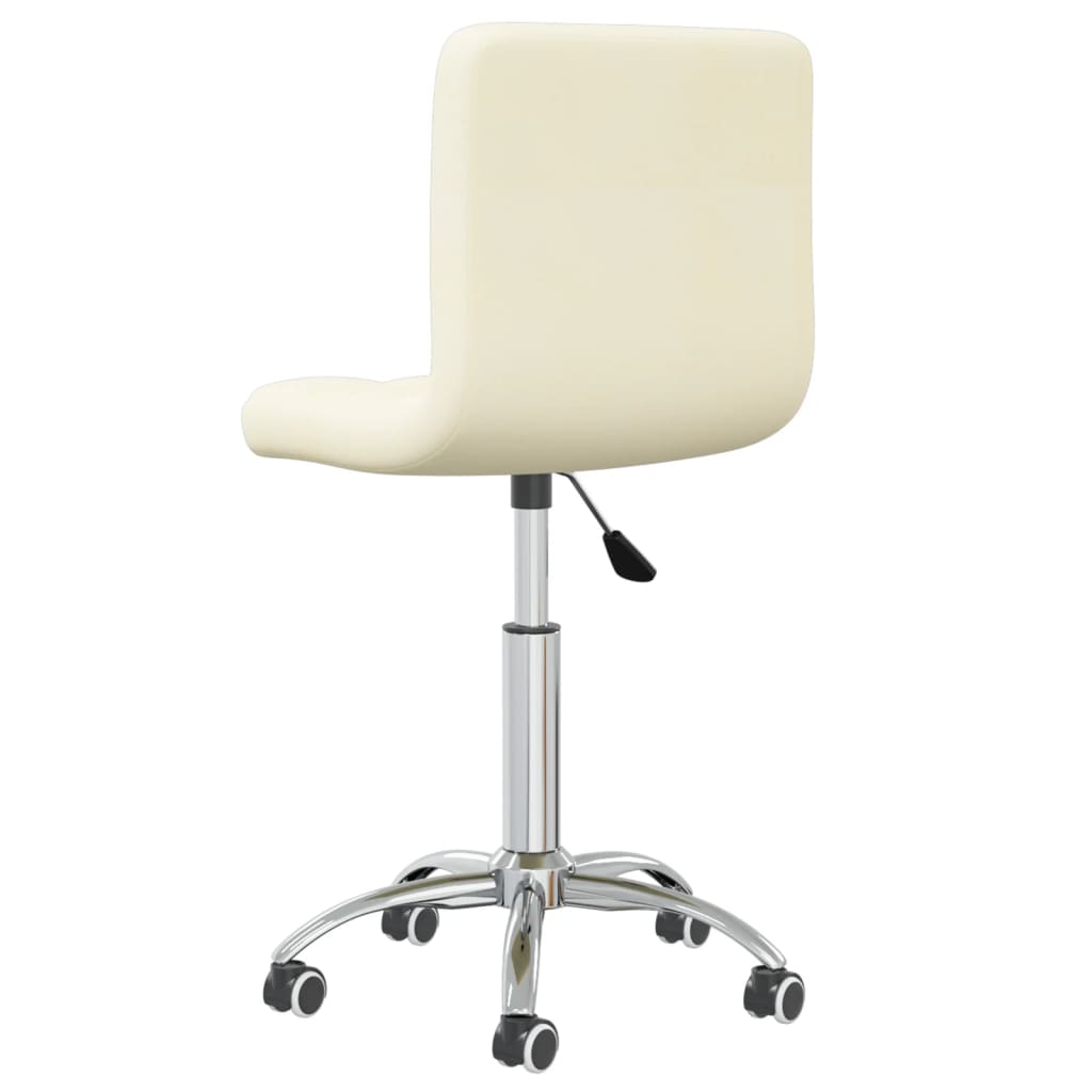 Chaise pivotante de bureau Crème Tissu Chaises de bureau vidaXL