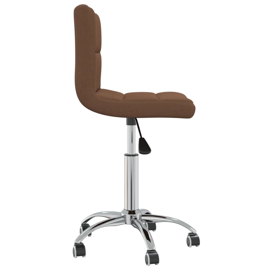 Chaise pivotante de bureau Marron Tissu Chaises de bureau vidaXL