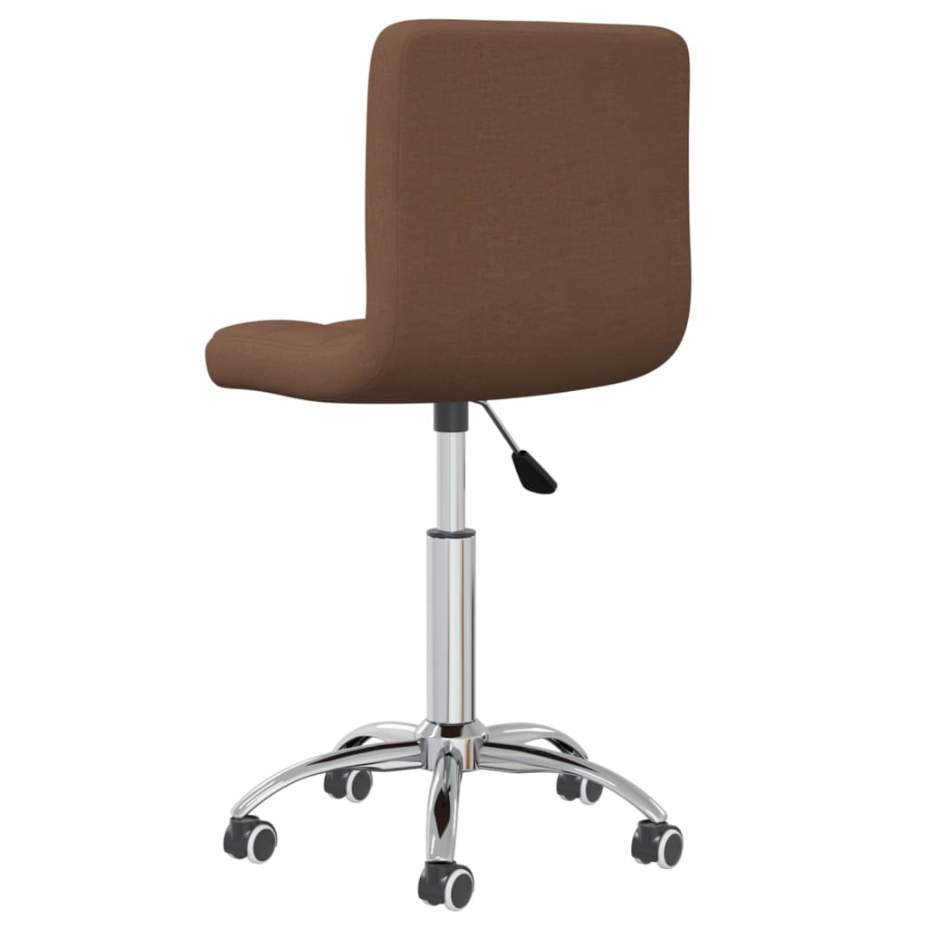 Chaise pivotante de bureau Marron Tissu Chaises de bureau vidaXL