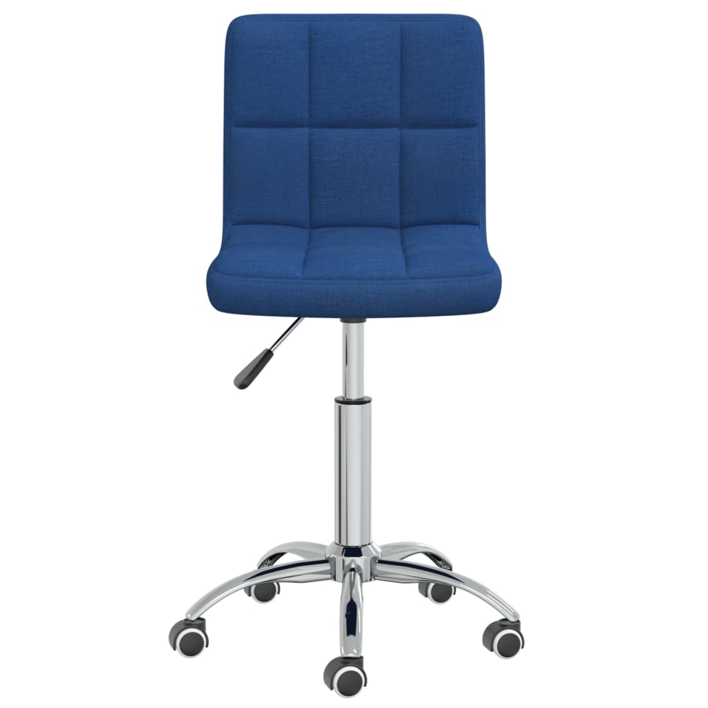 Chaise pivotante de bureau Bleu Tissu Chaises de bureau vidaXL