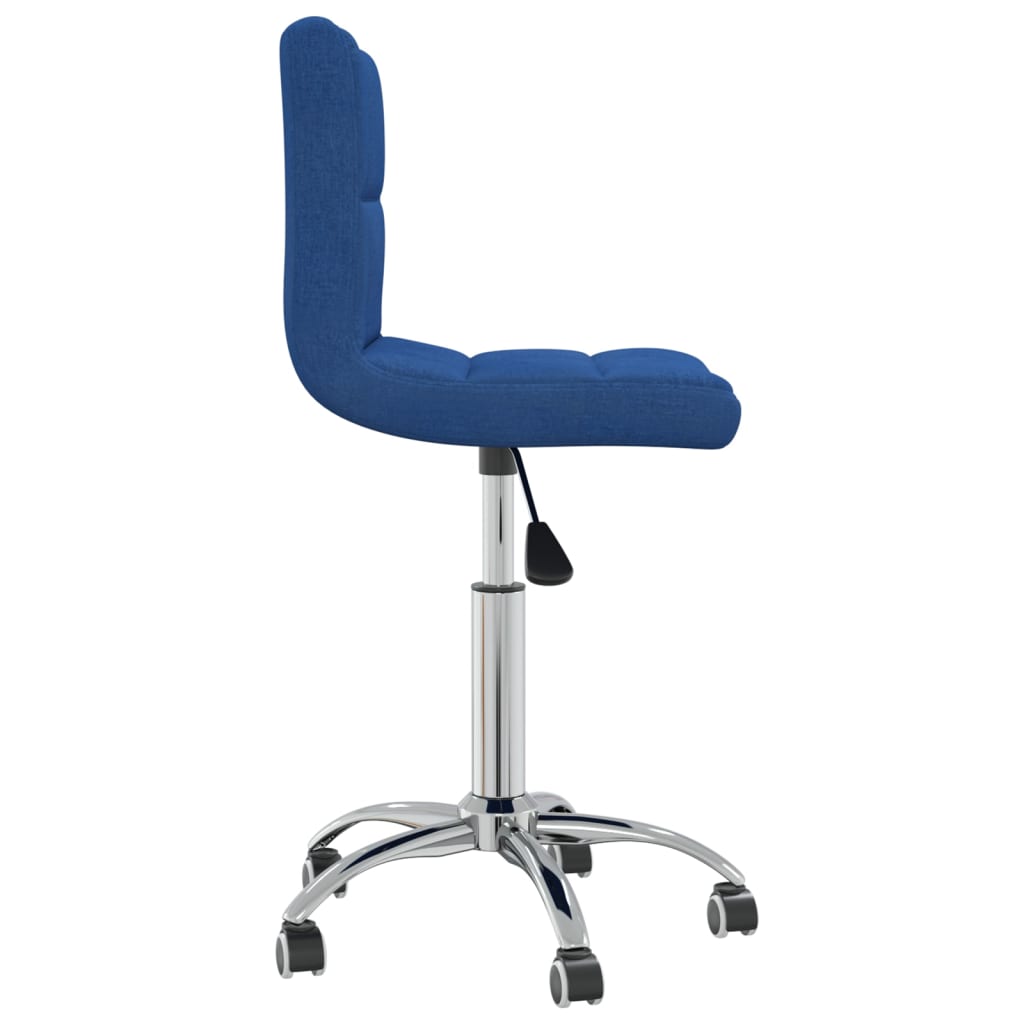 Chaise pivotante de bureau Bleu Tissu Chaises de bureau vidaXL