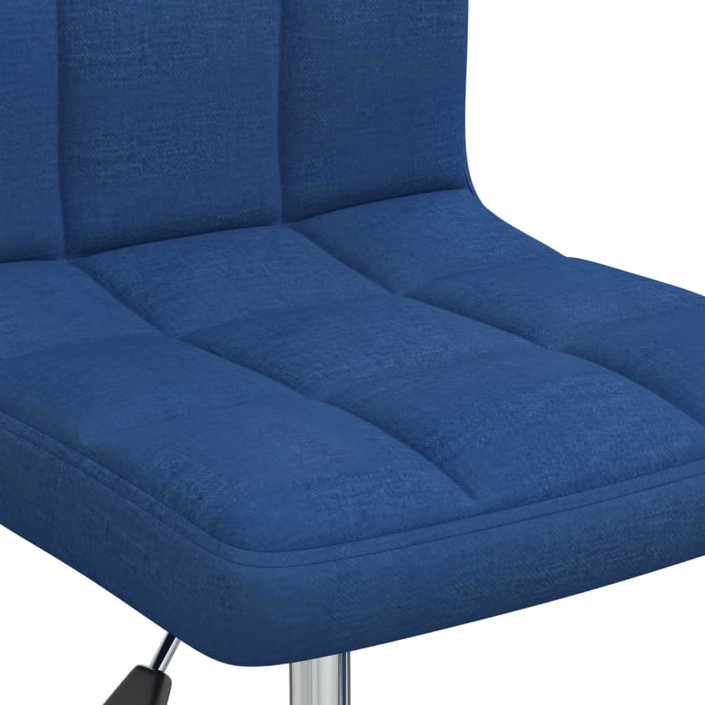 Chaise pivotante de bureau Bleu Tissu Chaises de bureau vidaXL