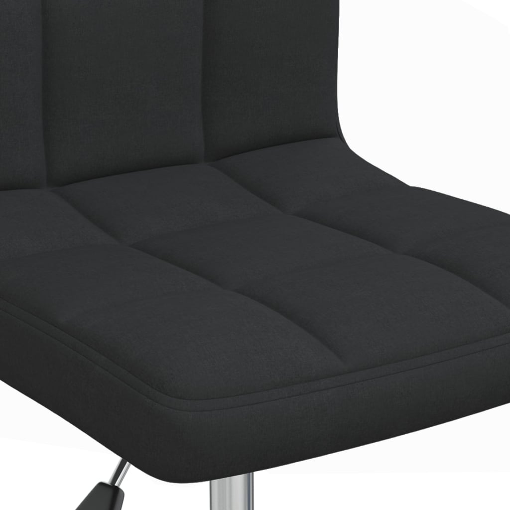 Chaise pivotante de bureau Noir Tissu Chaises de bureau vidaXL