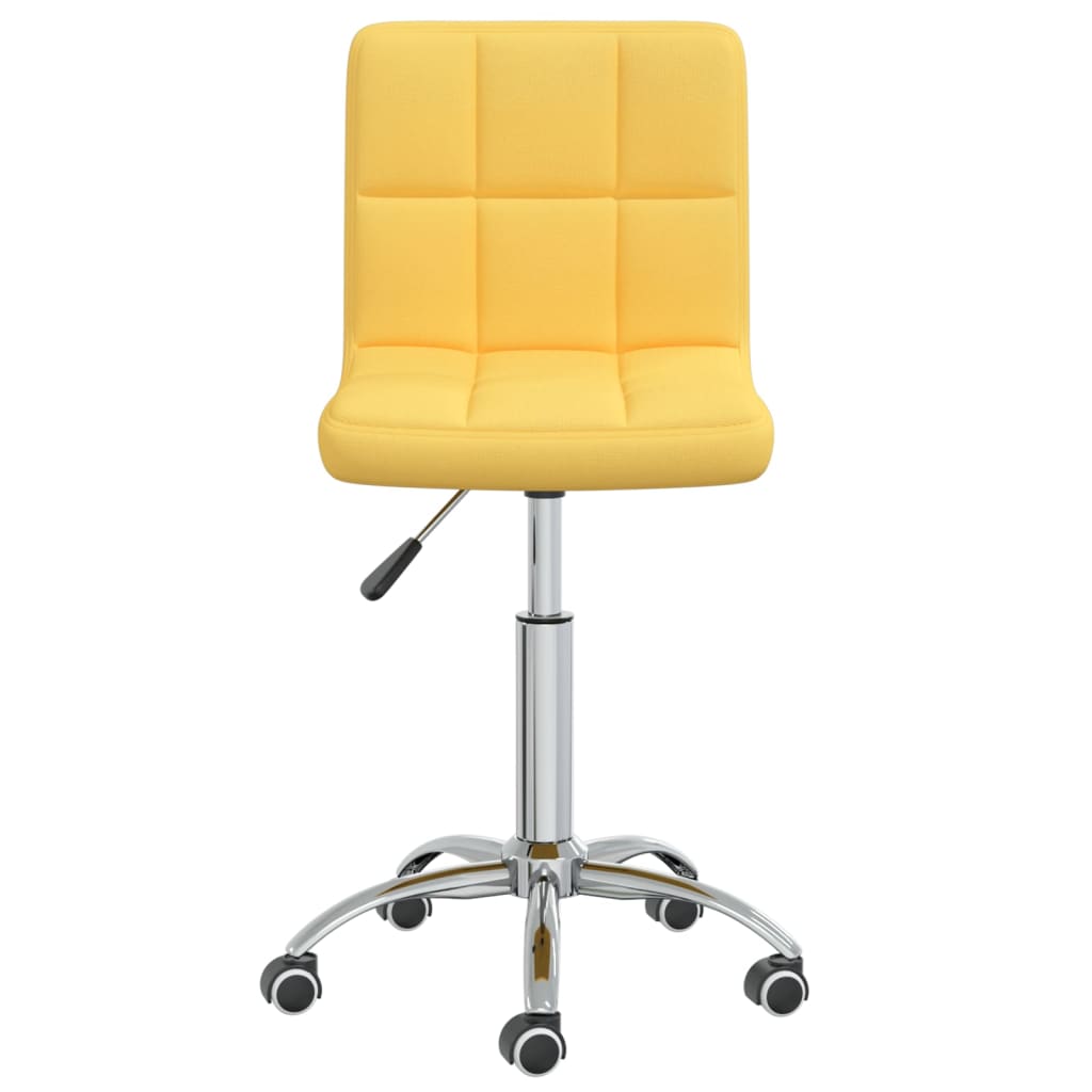 Chaise pivotante de bureau Jaune moutarde Tissu Chaises de bureau vidaXL