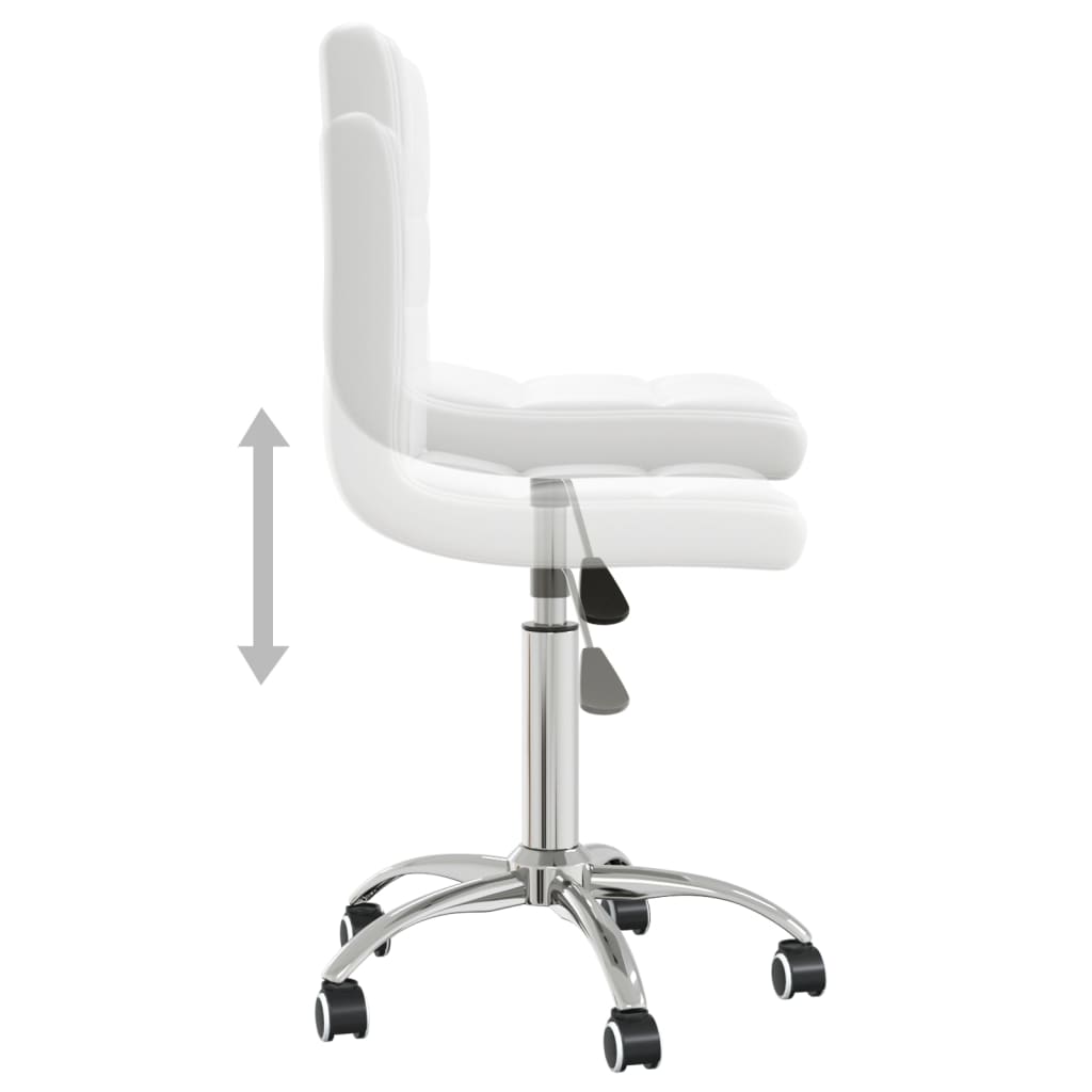 Chaise de bureau pivotante Blanc Similicuir - Xios Store SNC