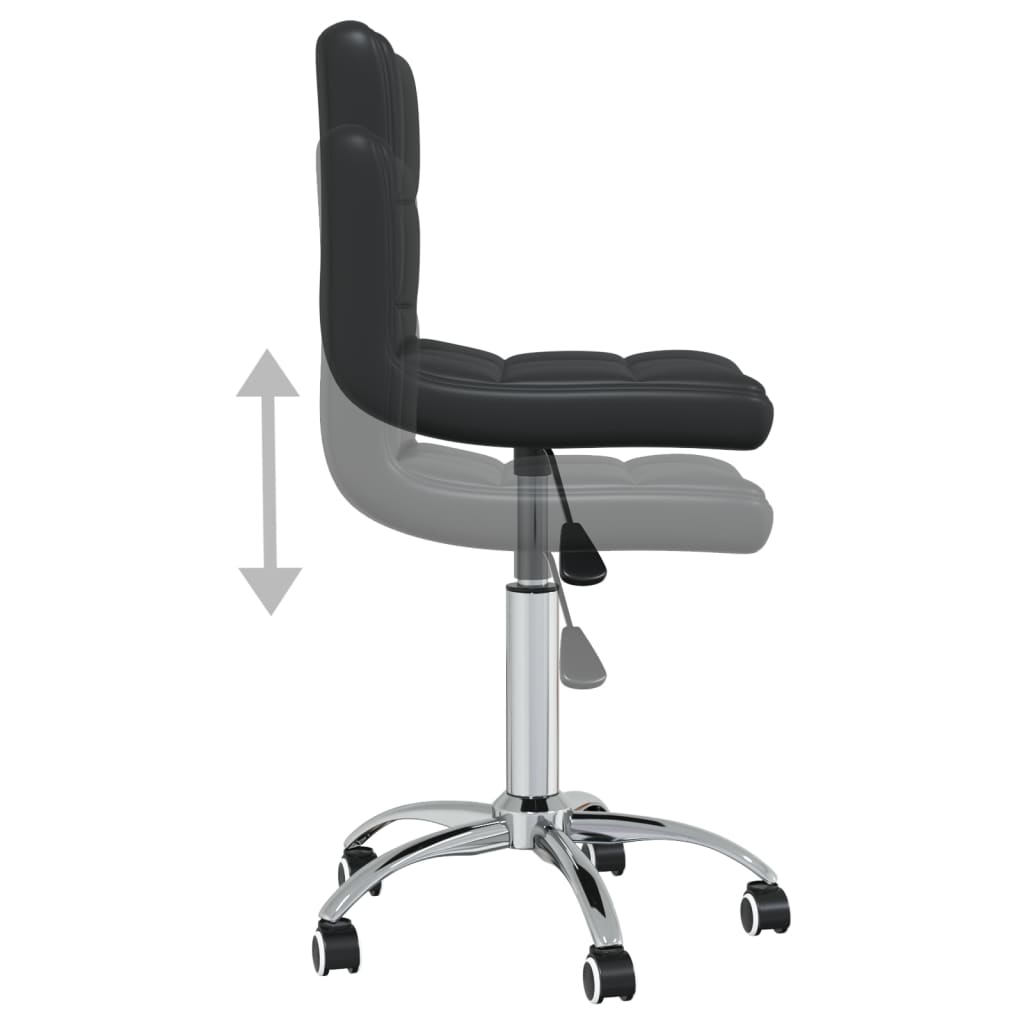 Chaise de bureau pivotante Noir Similicuir Chaises de bureau vidaXL   