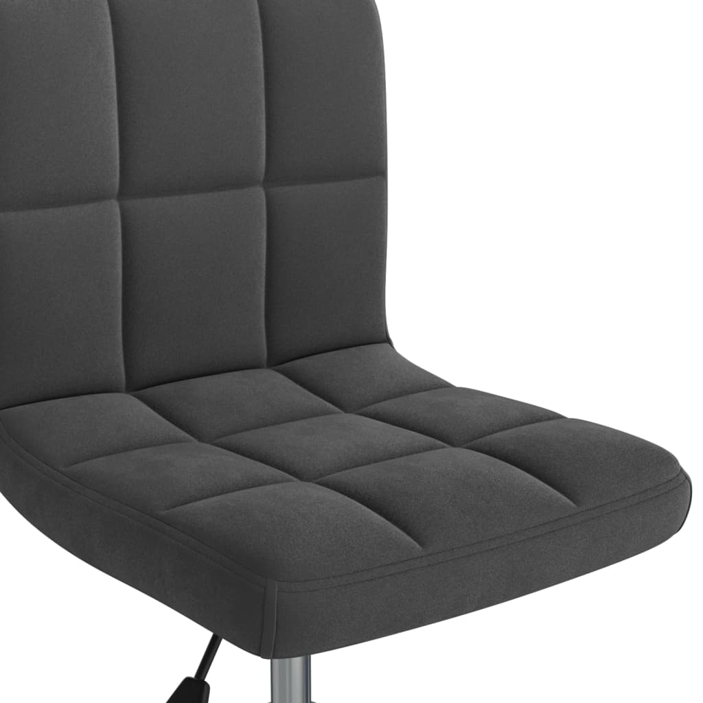 Chaise pivotante de bureau Noir Velours Chaises de bureau vidaXL