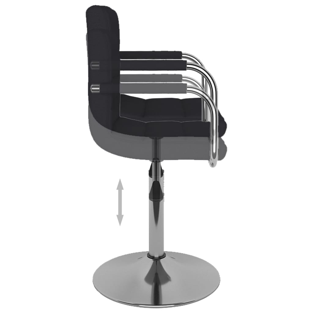 Tabouret de bar Noir Tissu Tabourets de bar vidaXL