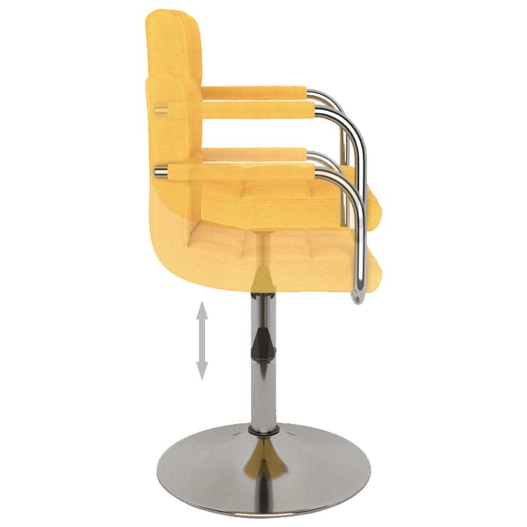 Tabouret de bar Jaune Tissu Tabourets de bar vidaXL