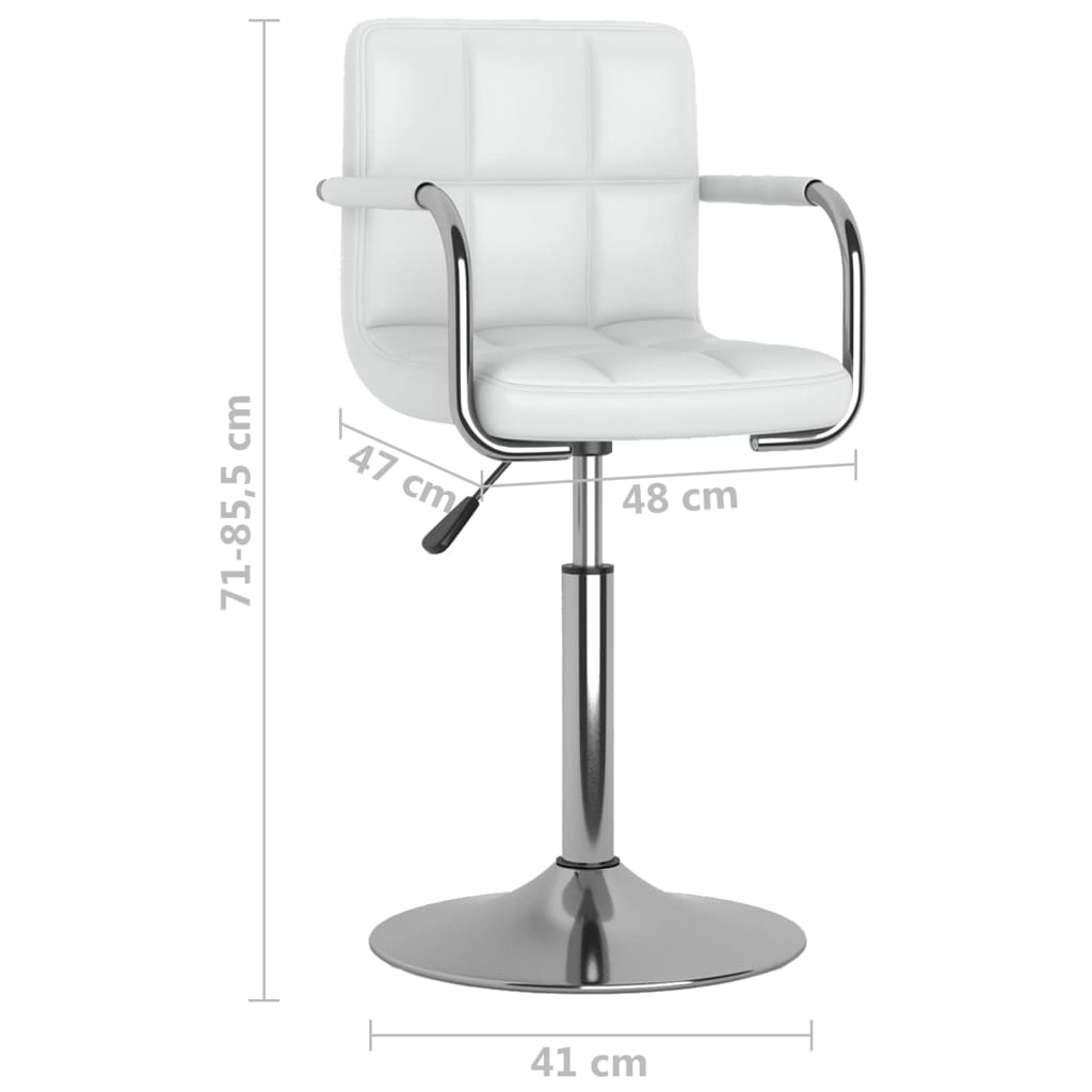 Tabouret de bar Blanc Similicuir Tabourets de bar vidaXL