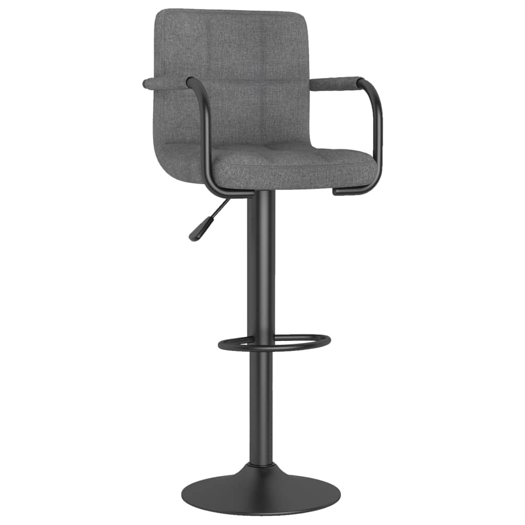 Tabouret de bar Gris clair Tissu Tabourets de bar vidaXL