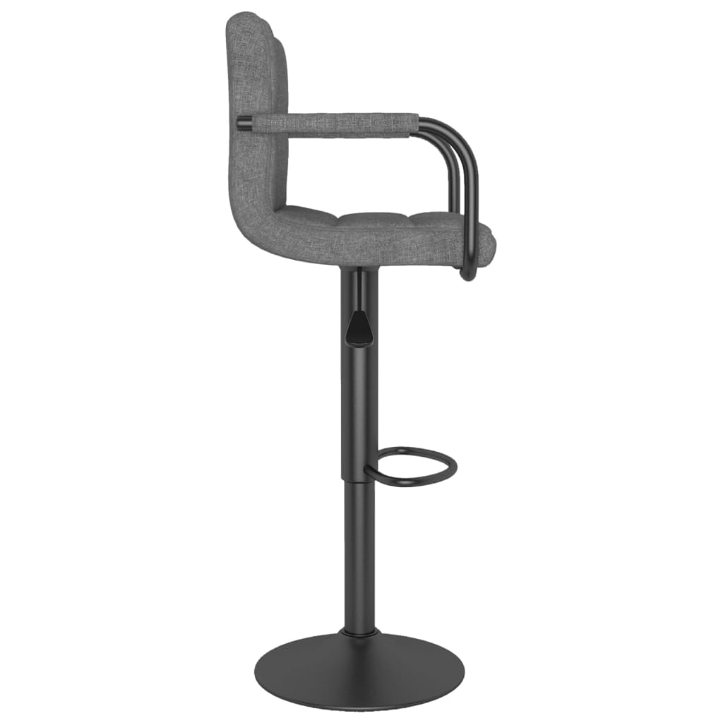 Tabouret de bar Gris clair Tissu Tabourets de bar vidaXL