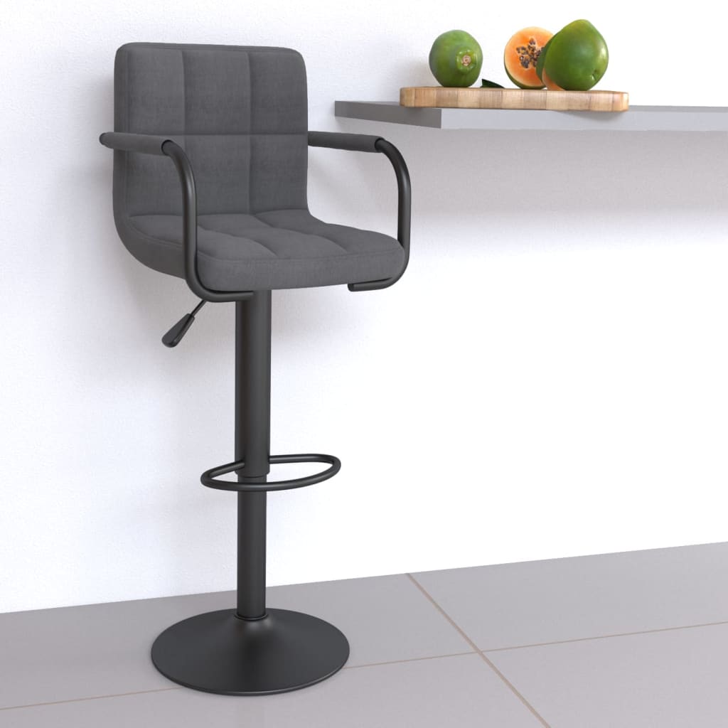 Tabouret de bar Gris clair Tissu Tabourets de bar vidaXL