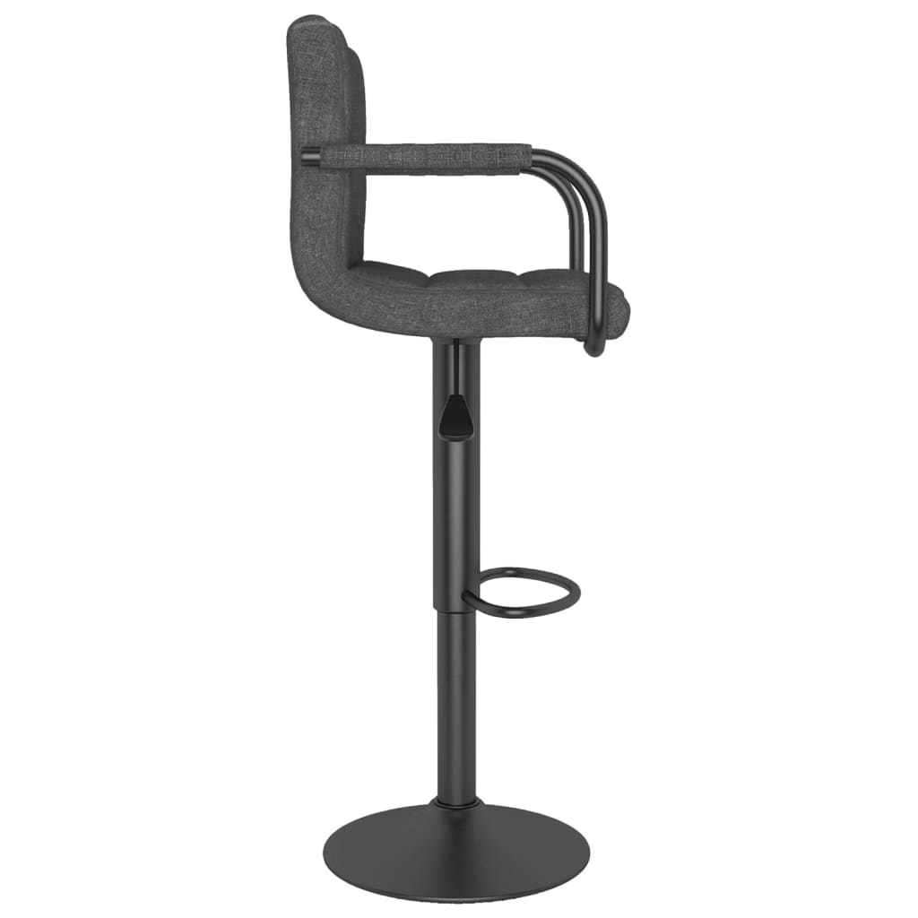 Tabouret de bar Gris foncé Tissu Tabourets de bar vidaXL