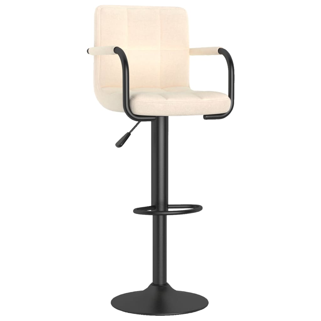 Tabouret de bar Crème Tissu Tabourets de bar vidaXL