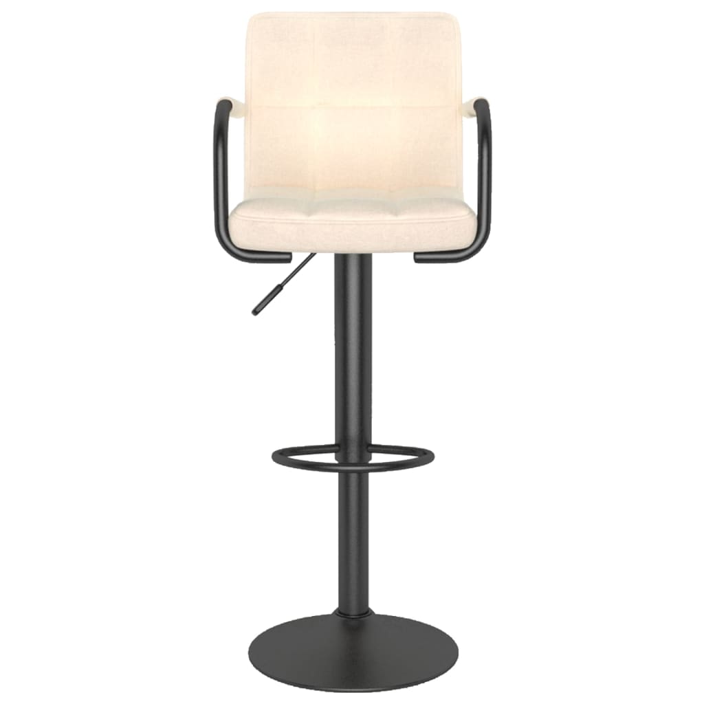 Tabouret de bar Crème Tissu Tabourets de bar vidaXL