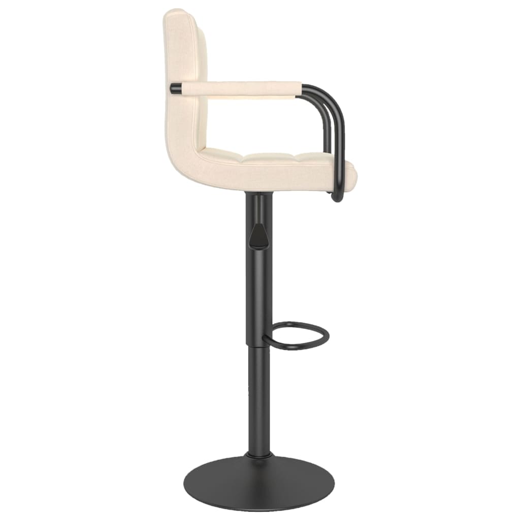 Tabouret de bar Crème Tissu Tabourets de bar vidaXL