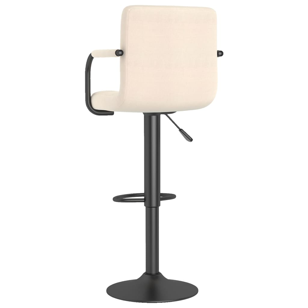 Tabouret de bar Crème Tissu Tabourets de bar vidaXL