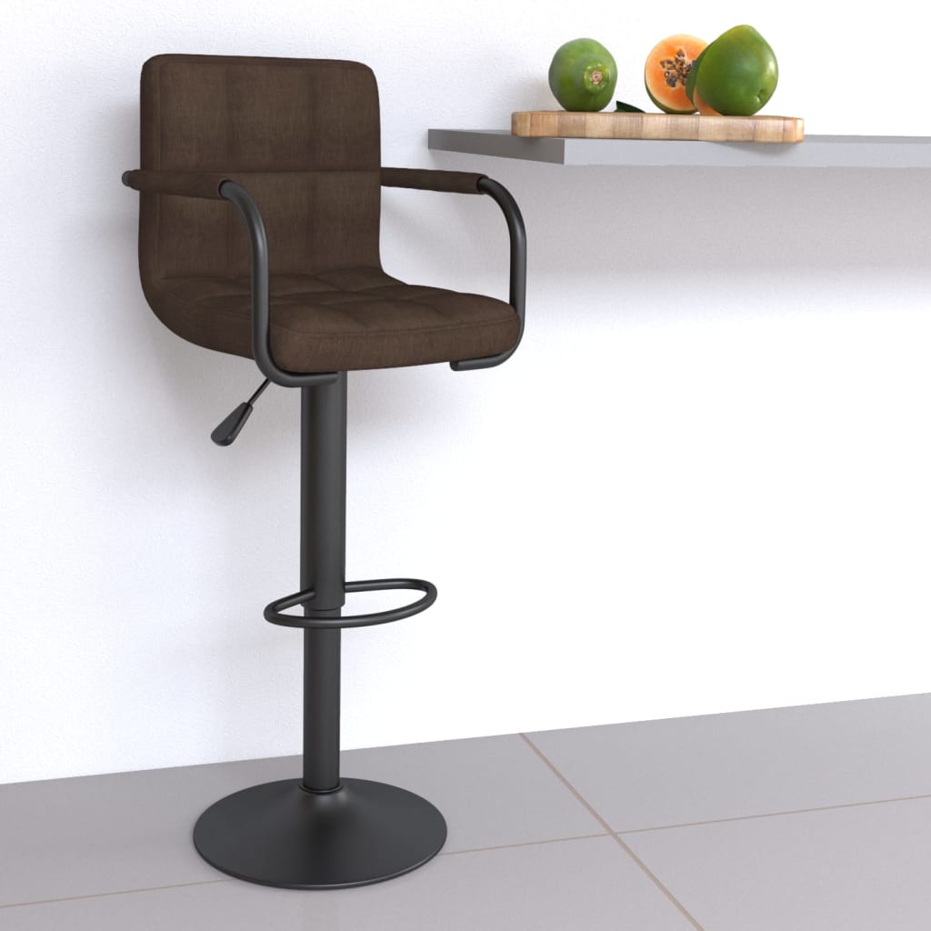 Tabouret de bar Marron Tissu Tabourets de bar vidaXL