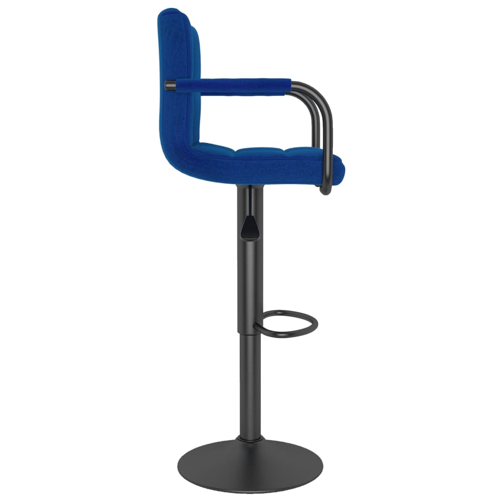 Tabouret de bar Bleu Tissu Tabourets de bar vidaXL