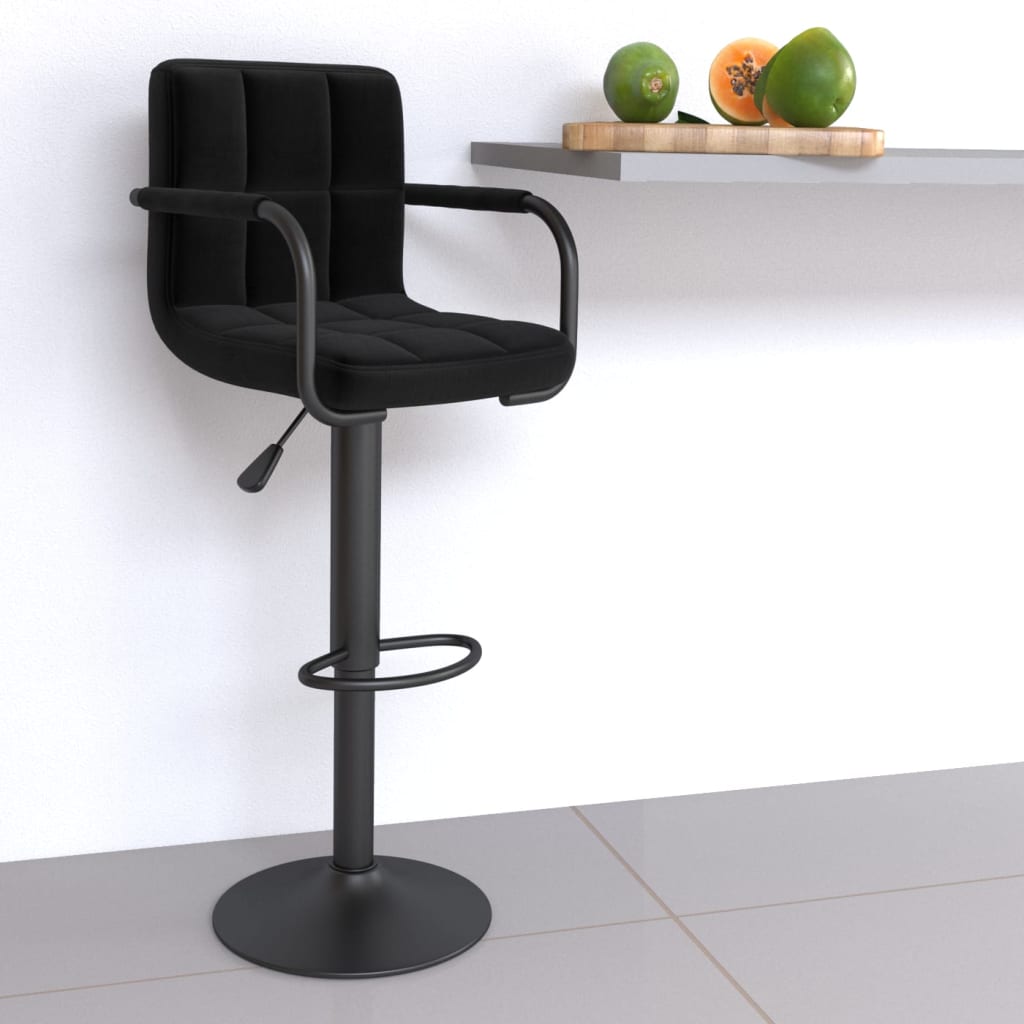 Tabouret de bar Noir Tissu Tabourets de bar vidaXL