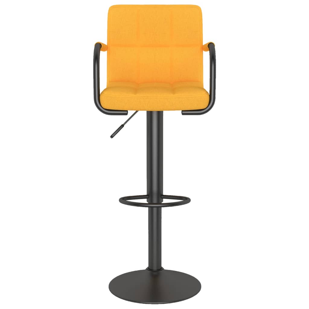 Tabouret de bar Jaune moutarde Tissu Tabourets de bar vidaXL