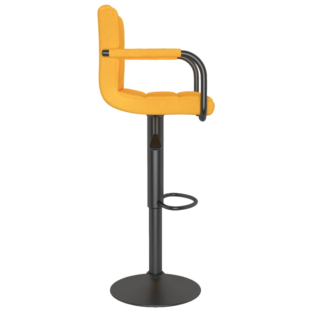 Tabouret de bar Jaune moutarde Tissu Tabourets de bar vidaXL