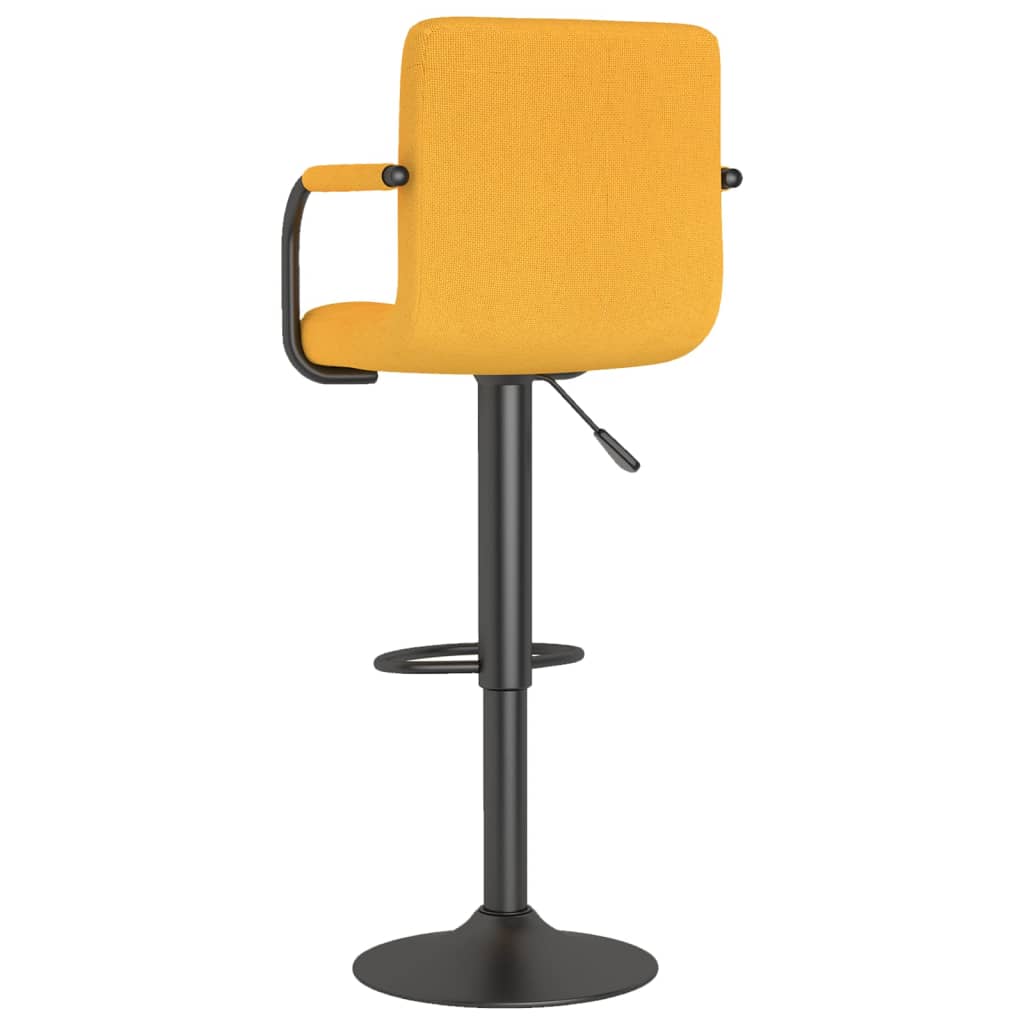 Tabouret de bar Jaune moutarde Tissu Tabourets de bar vidaXL