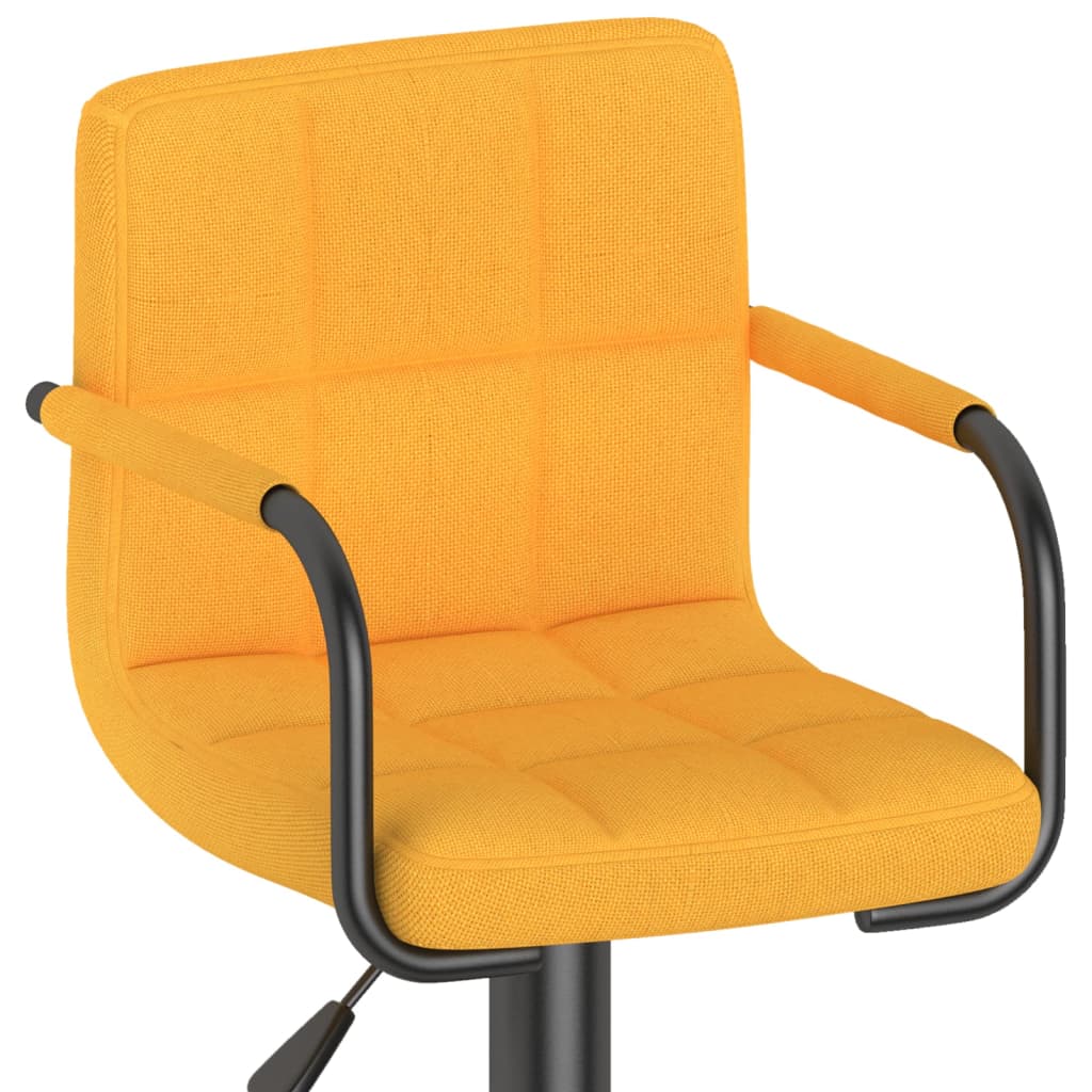 Tabouret de bar Jaune moutarde Tissu Tabourets de bar vidaXL