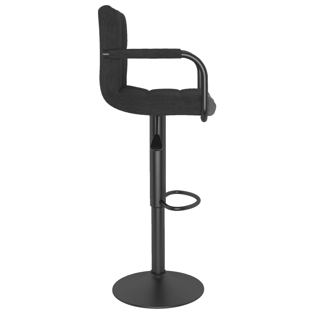 Tabourets de bar lot de 2 noir tissu Tabourets de bar vidaXL