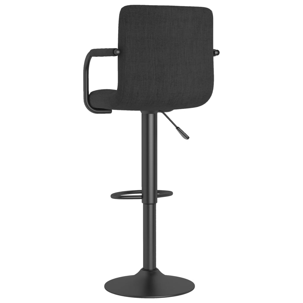 Tabourets de bar lot de 2 noir tissu Tabourets de bar vidaXL